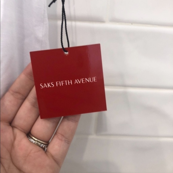 SAKS Fifth Avenue Ruffle Off Shoulder Top - Picture 6 of 7